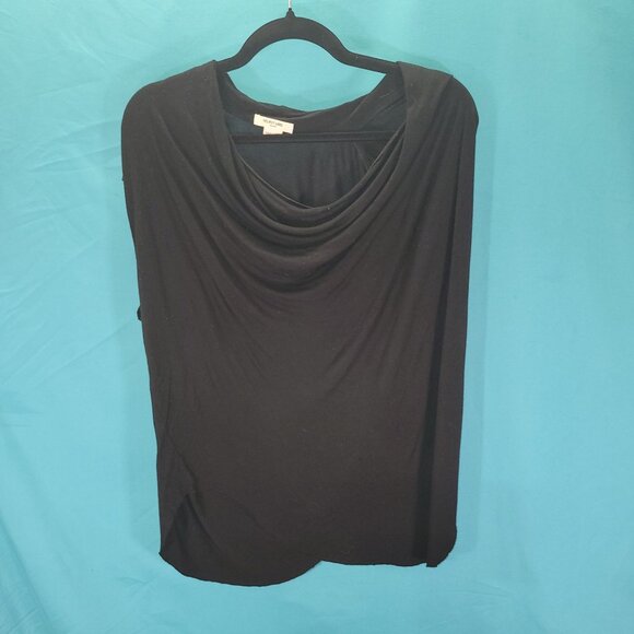 Helmut Lang Black Draped Cowl Neck Top Womens Medium 100% Viscose - Picture 1 of 10